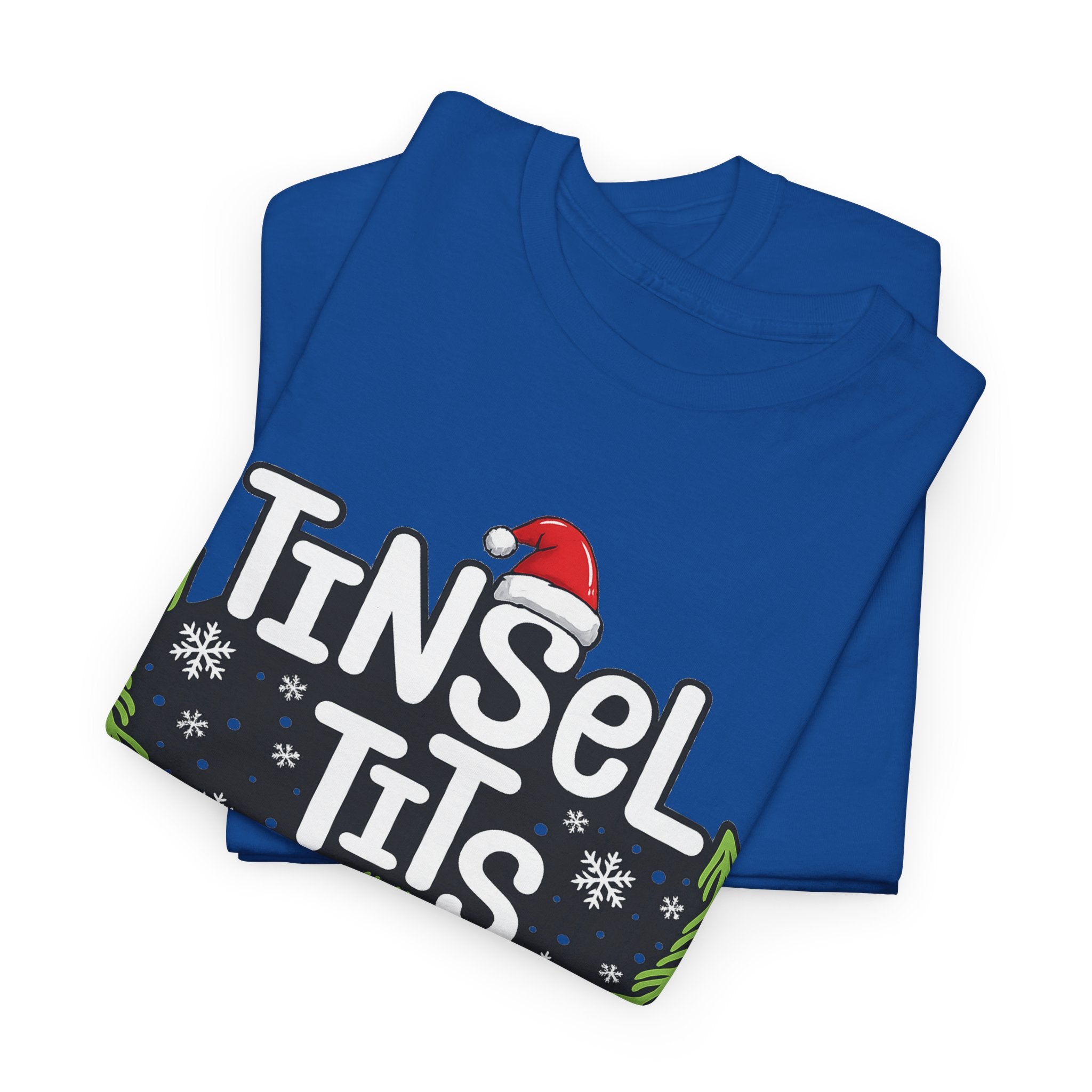 T-Shirt — "Tinsel Tits" Funny Christmas Wreath Holiday Tee
