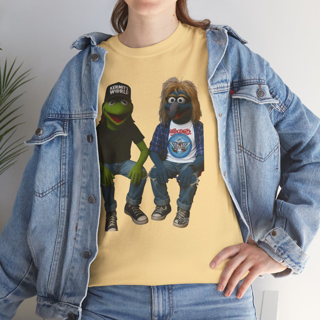 Kermit & Gonzo Waynes World Inspired Character Graphic T-Shirt