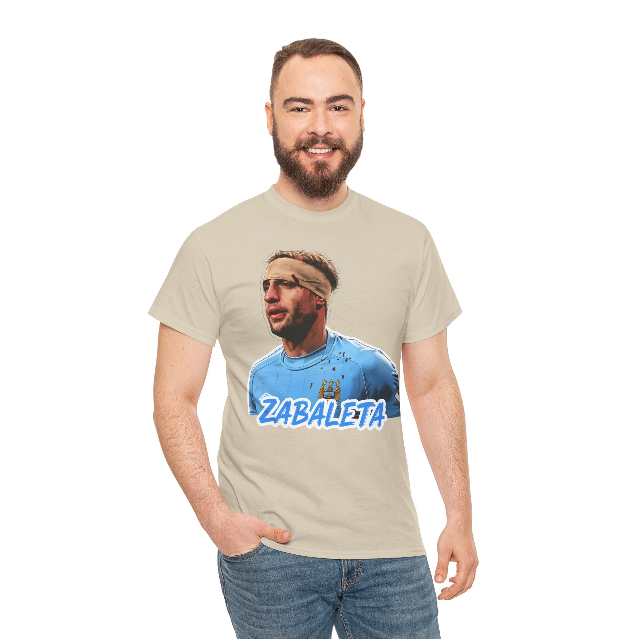 Zabaleta Manchester City Fan Tee — Retro Player Portrait Soccer T‑Shirt