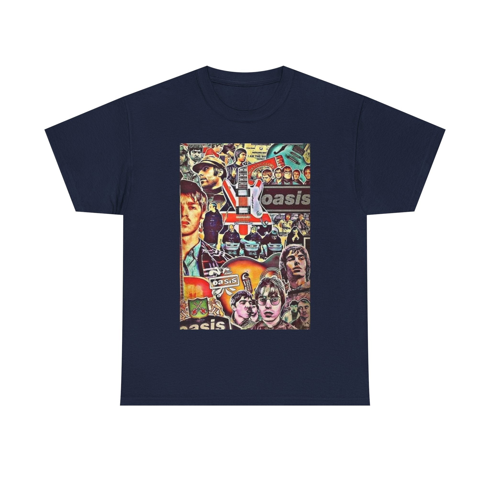 Oasis Collage T-Shirt – Retro Britpop Band Graphic Tee