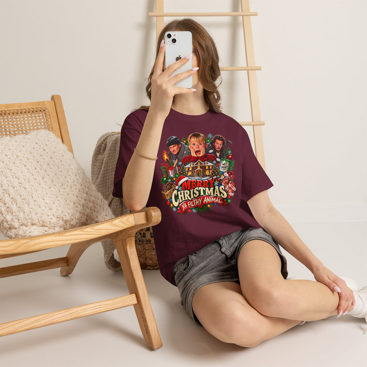 #Christmas Tee - "Merry Christmas Ya Filthy Animal" Home Alone Movie Holiday Shirt