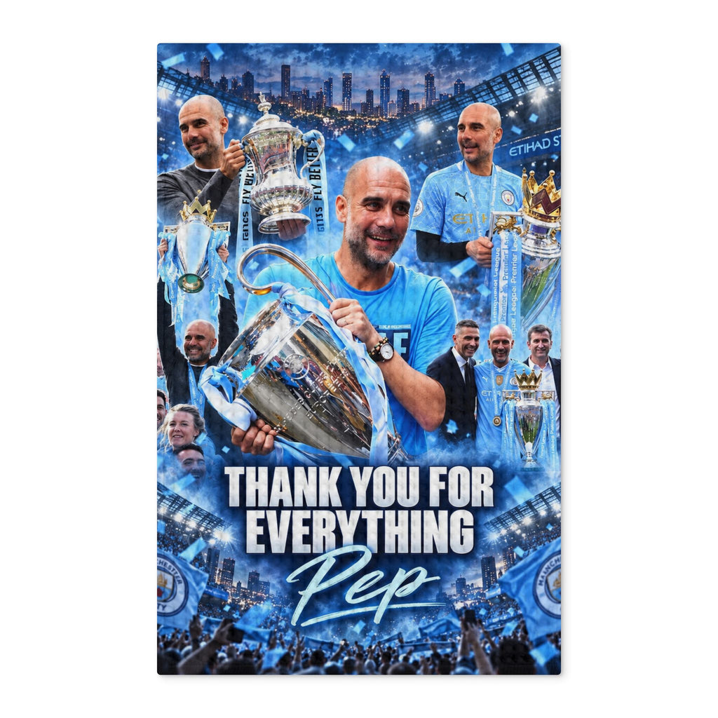Pep Guardiola Tribute Tea Towel — "Thank You For Everything Pep" Soccer Fan Gift