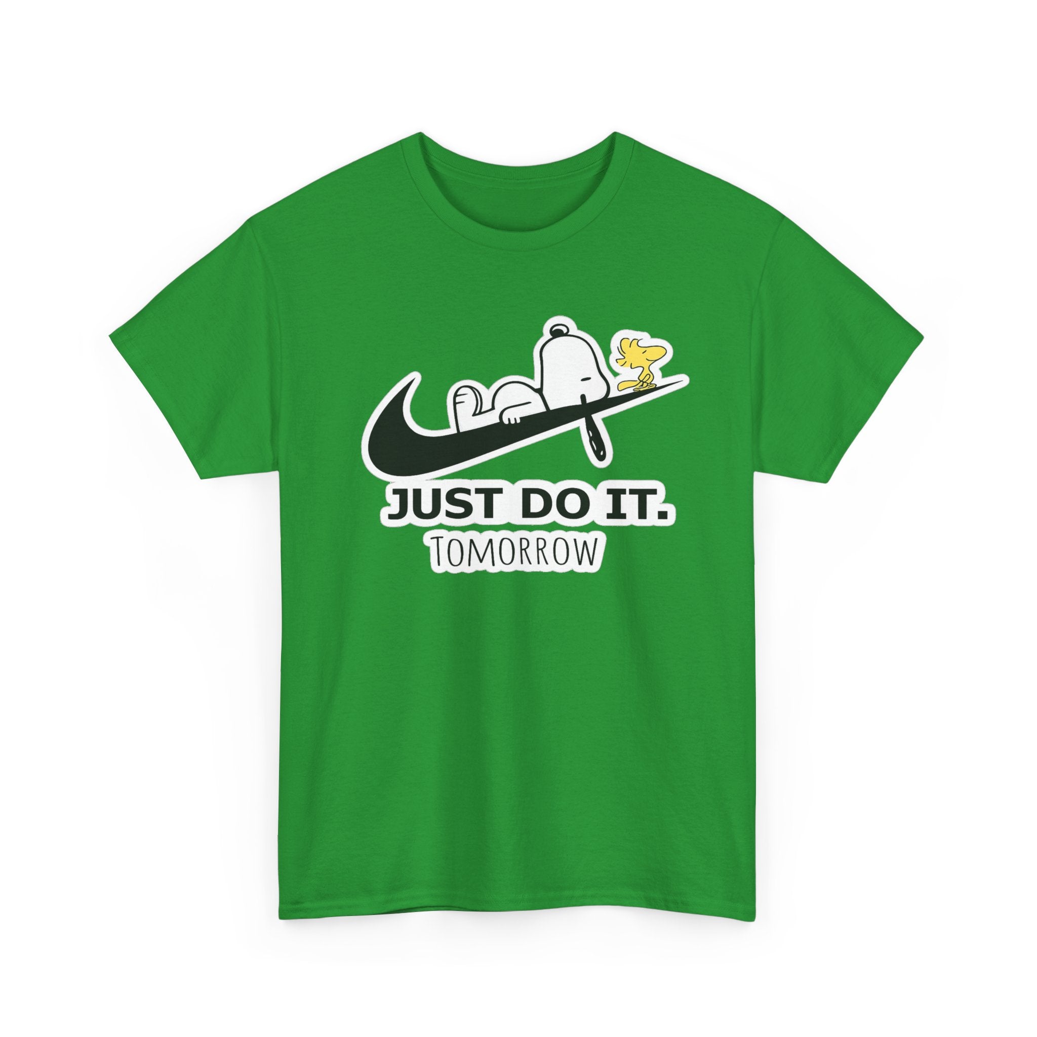 Snoopy "Just Do It Tomorrow" Graphic Cotton T-Shirt