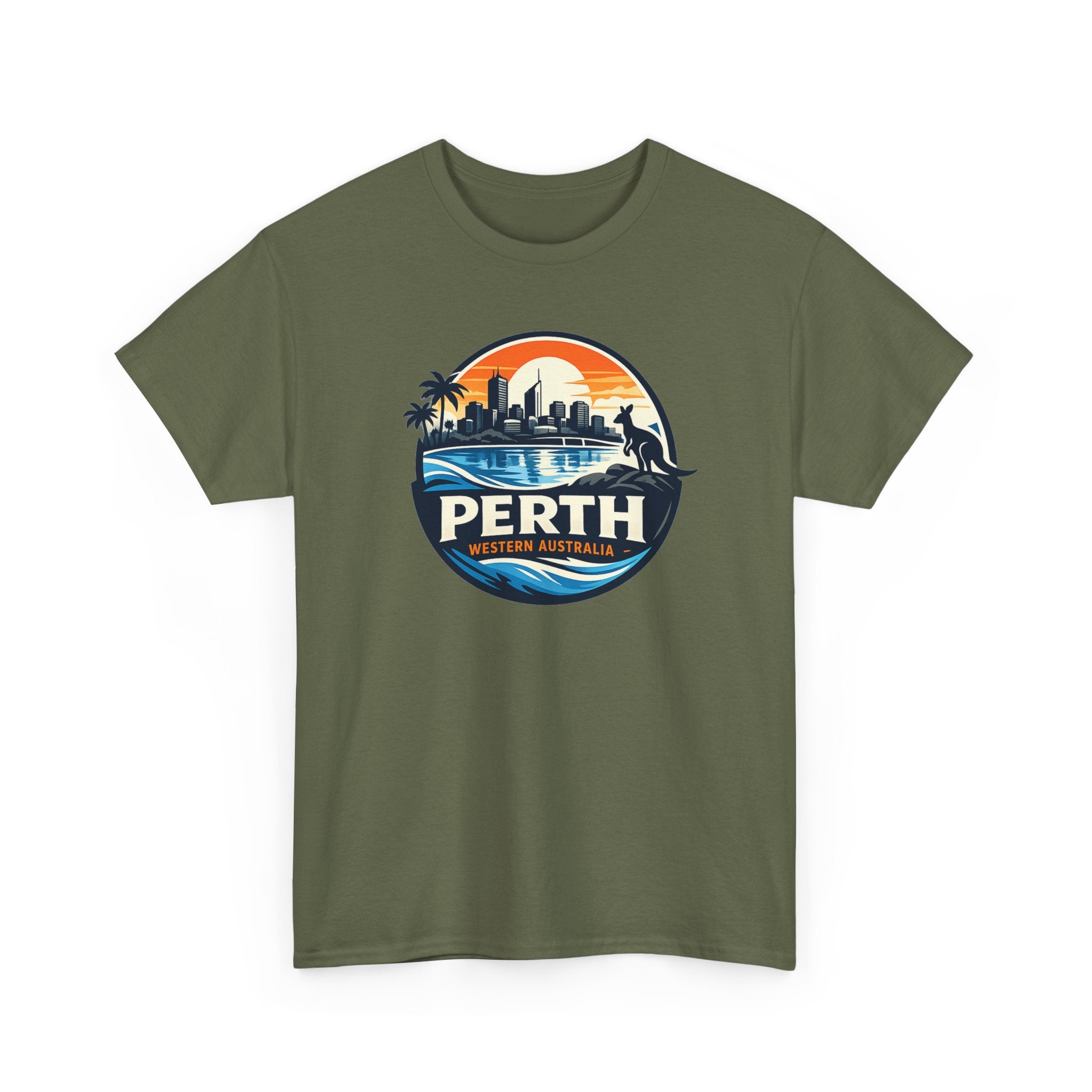 Perth Sunset Graphic Tee — Western Australia Beach Skyline T-Shirt