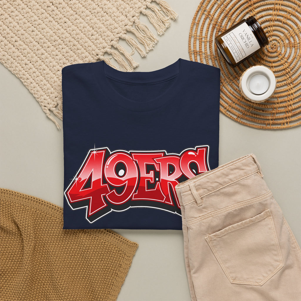 T-Shirt — '49ERS' Red Graffiti Sports Logo Tee