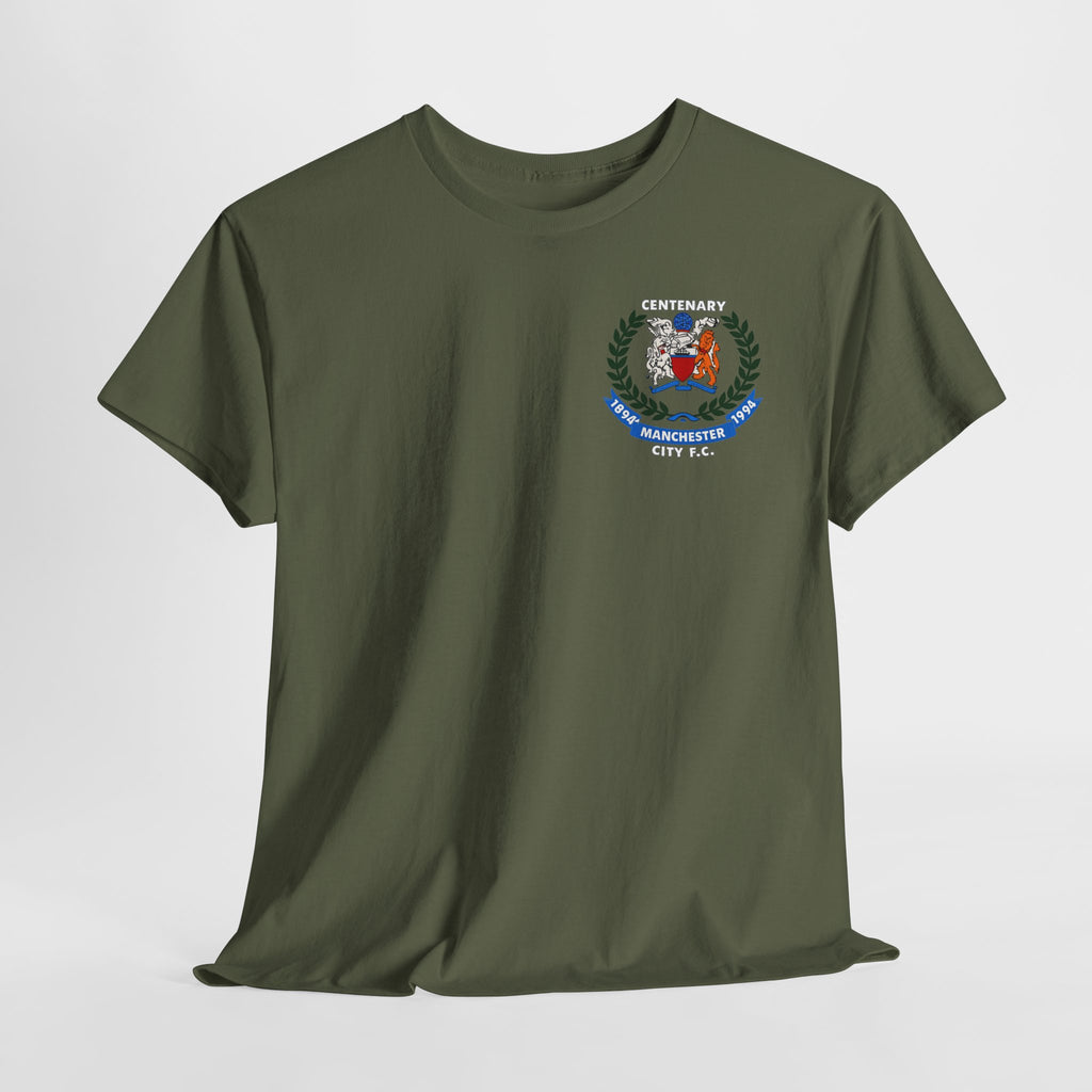 Manchester City F.C. Centenary Crest Tee — 1894–1994 Vintage Football T‑Shirt