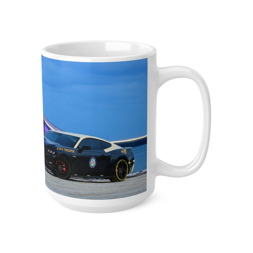 Florida State Trooper Bridge Nightscape Coffee Mug — Colorful Twilight Bridge Ceramic Mug (11oz & 15oz)