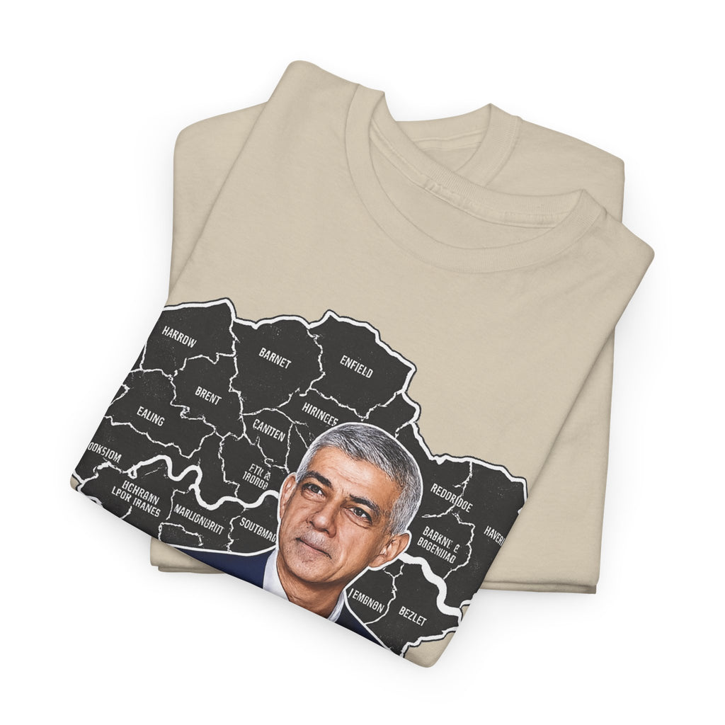Sadiq Khan Out" Political Protest Tee with Sadiq Khan Graphic T-Shirt