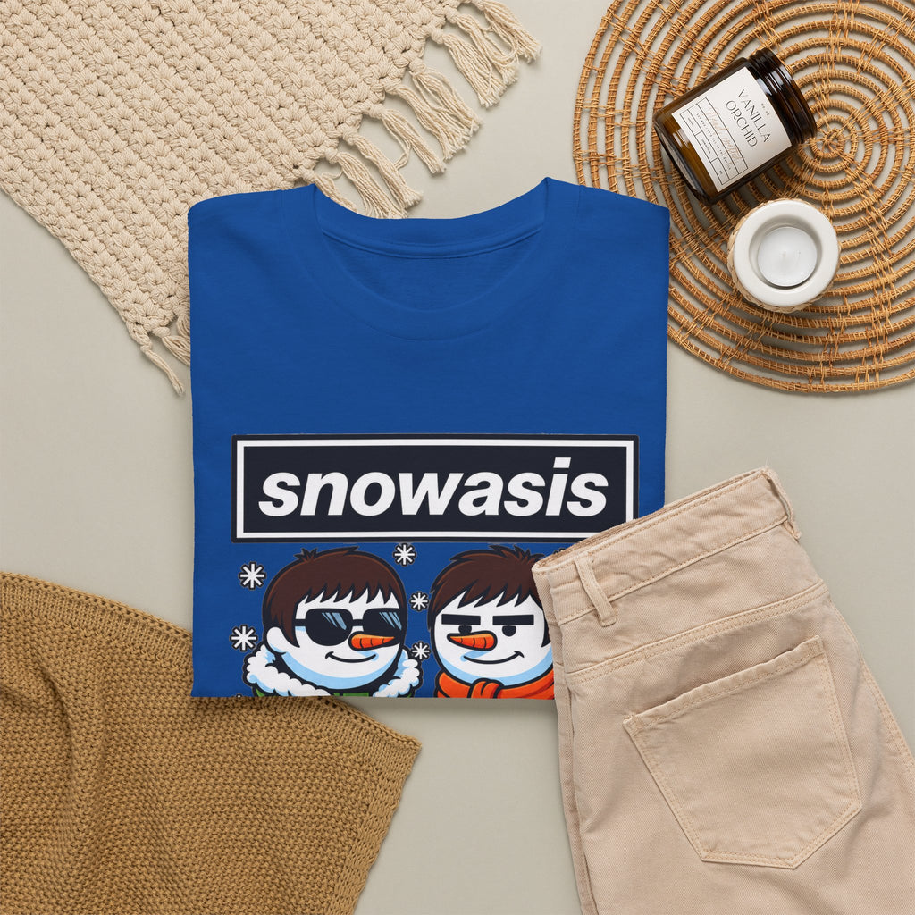 Snowasis ‘Some Might Sleigh’ Christmas Snowman #Oasis Inspired Cotton T-Shirt / Tee