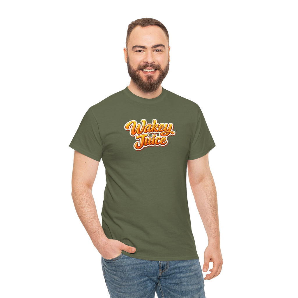 Wakey Juice T‑Shirt — Retro Orange Script Graphic Tee