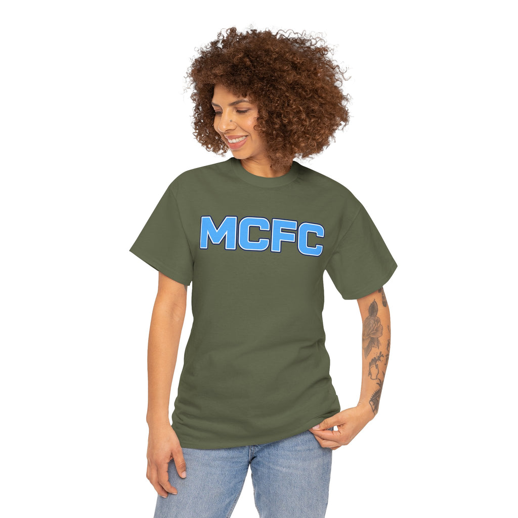 MCFC Logo Cotton T-Shirt — Light Blue Football Fan Tee