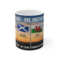 Four Flags UK Mug – Ceramic Coffee Cup with England, Scotland, Wales & N. Ireland Design (11oz/15oz)