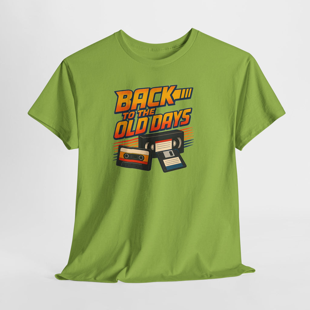 Back to the Old Days Tee – Retro Cassette & VHS Nostalgia T-Shirt
