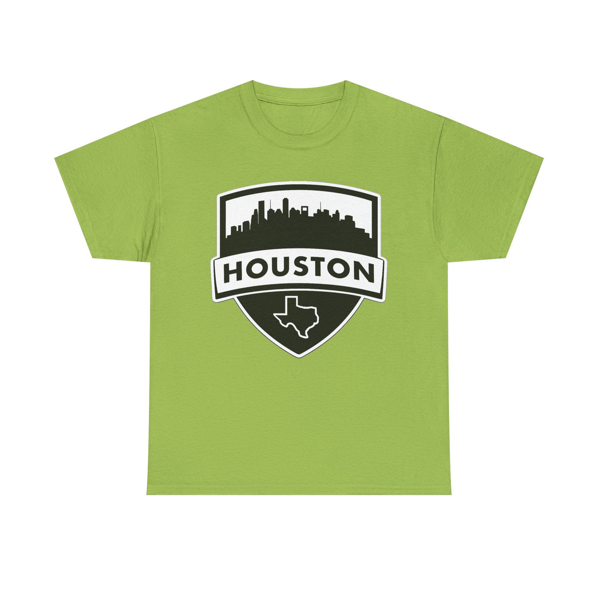 Houston Skyline Shield T-Shirt — Texas Outline City Pride Tee