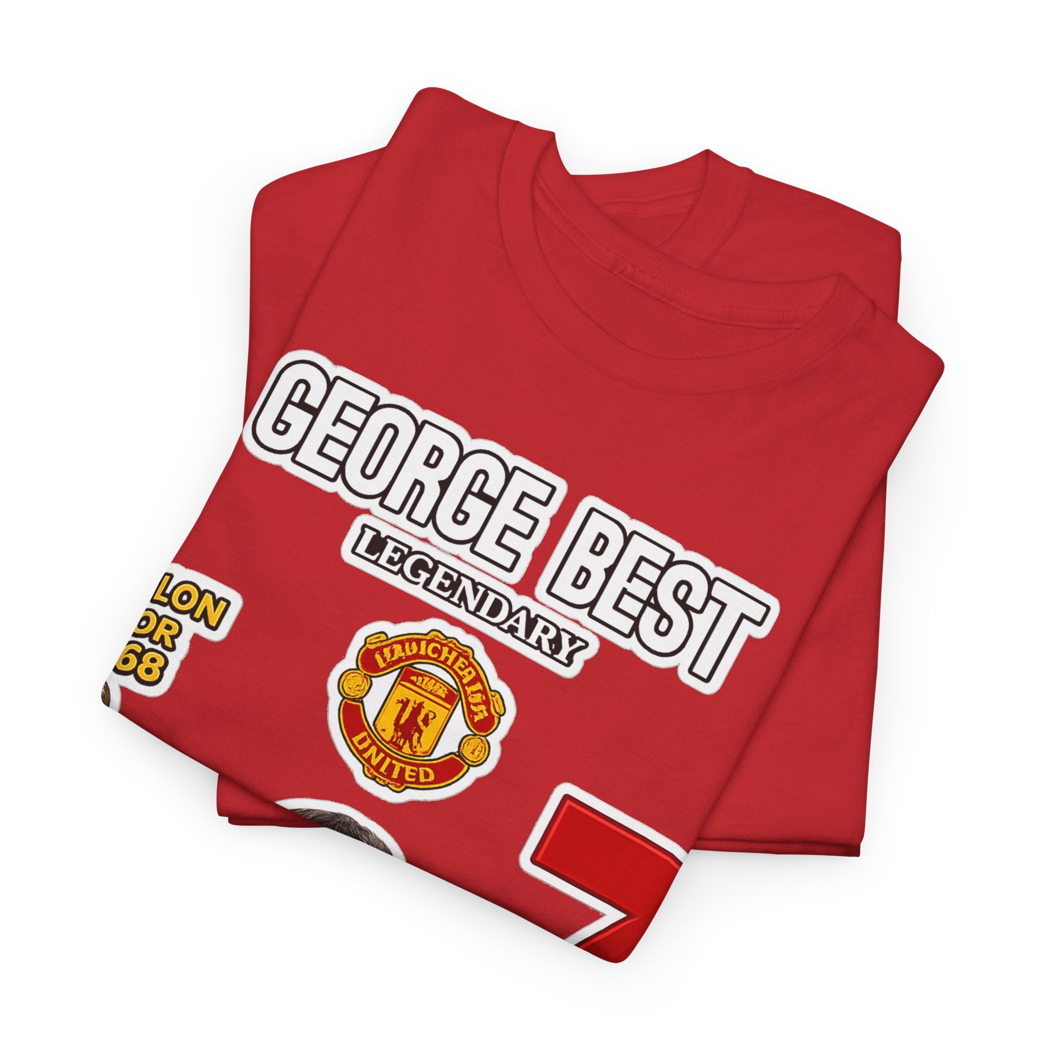George Best Manchester United #7 Vintage Soccer T-Shirt – Ballon d'Or Tribute