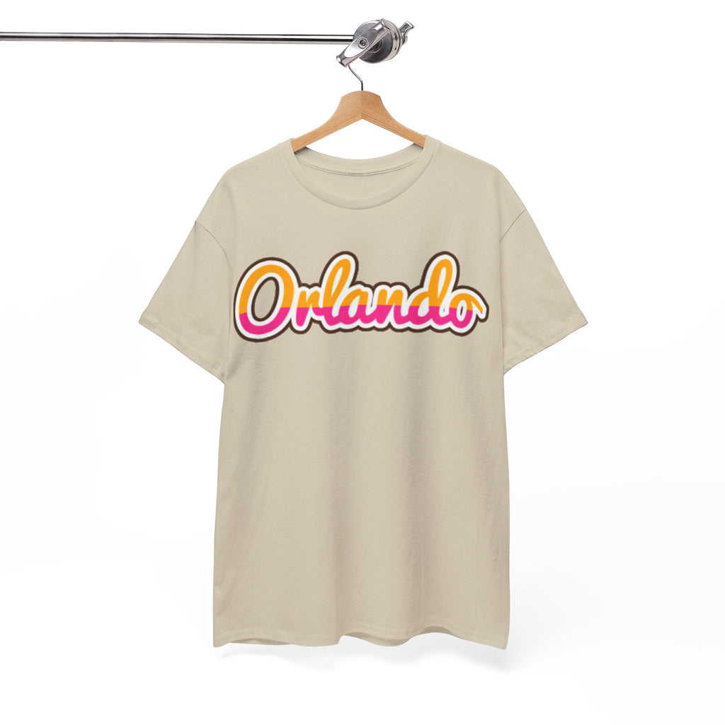 Orlando Retro Script Tee — Vintage Sunset City Souvenir Shirt