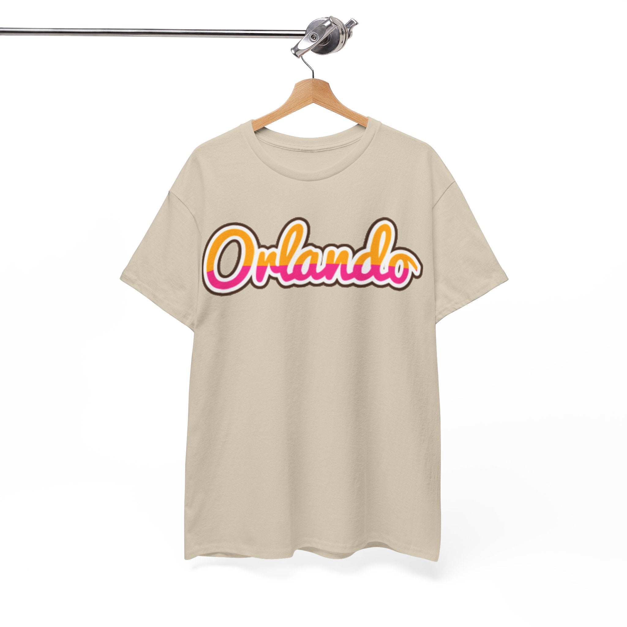Orlando Retro Script Tee — Vintage Sunset City Souvenir Shirt