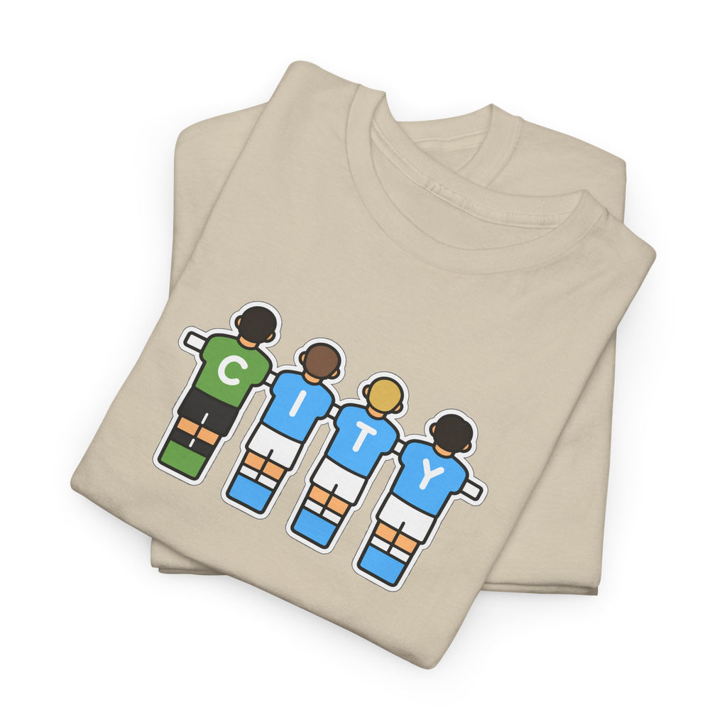 City Soccer Team Tee — Retro Foosball Players Graphic T-Shirt