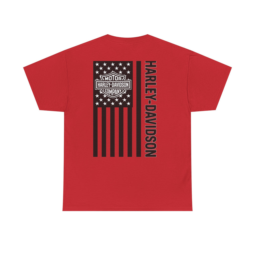 Harley-Davidson American Flag Tee — Vintage Motor Company Back Print