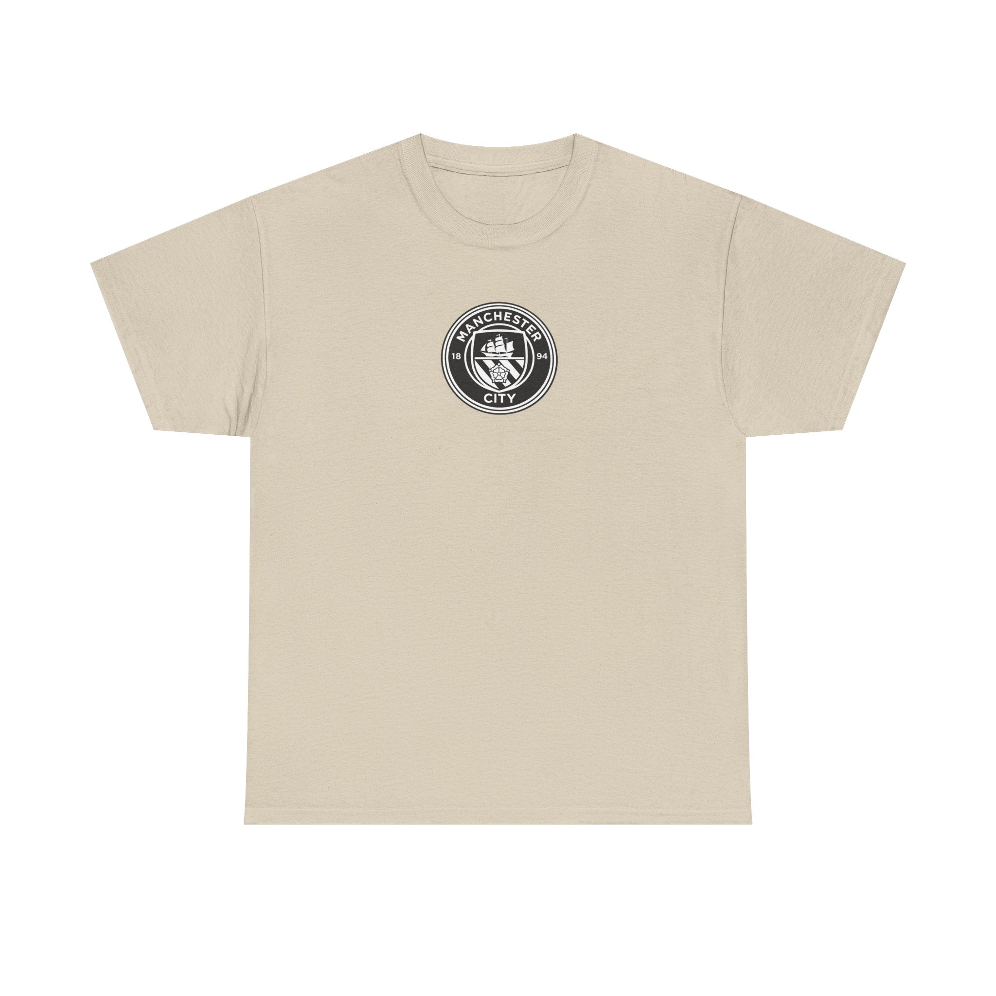 Man City Unofficial T-Shirt — Vintage Crest Logo Tee (Small Chest Emblem)