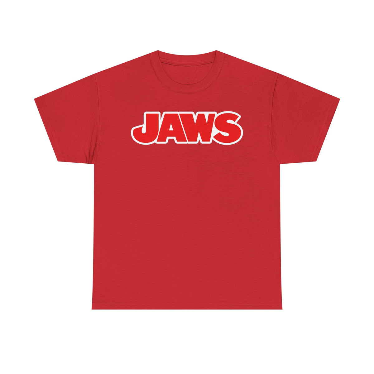 Jaws Logo Tee — Retro Red Movie Graphic T‑Shirt