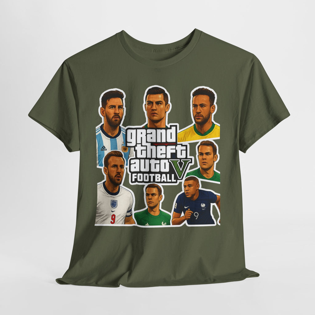Graphic Tee — 'Grand Theft Auto V Football' Soccer Players Collage Shirt