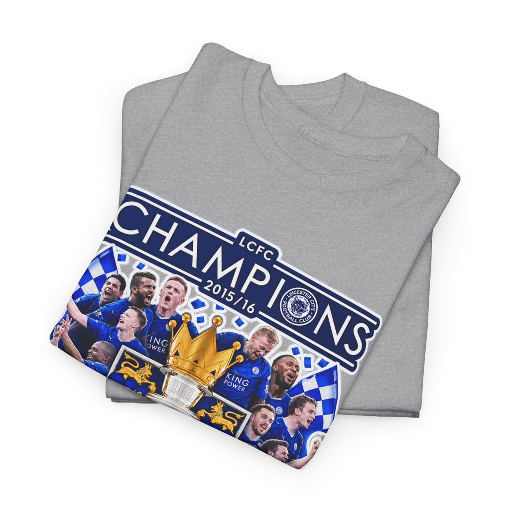 Leicester City 2015/2016 Champions Trophy Soccer T-Shirt — Team Victory Graphic Tee