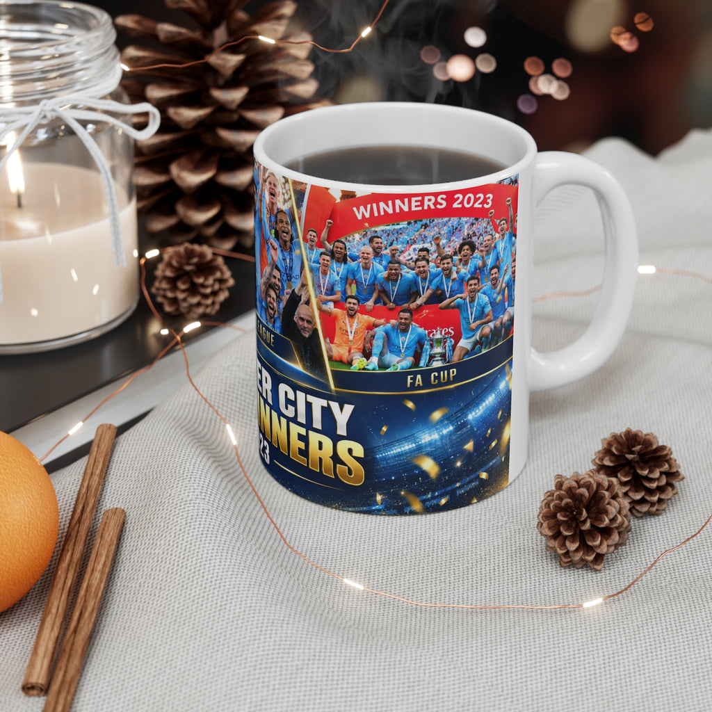 Manchester City Treble Winners 2022/2023 Ceramic Mug - 11oz & 15oz