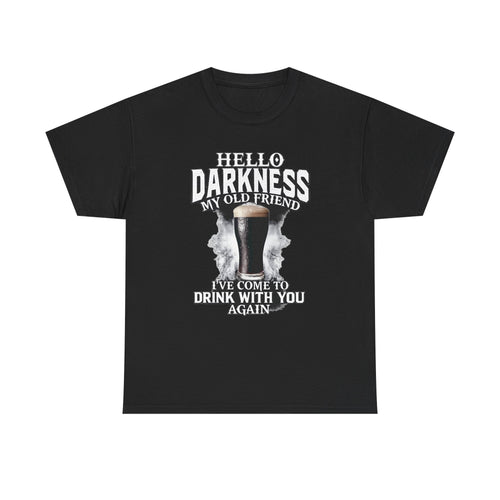 Beer T-Shirt — "Hello Darkness My Old Friend" Pint Graphic Tee