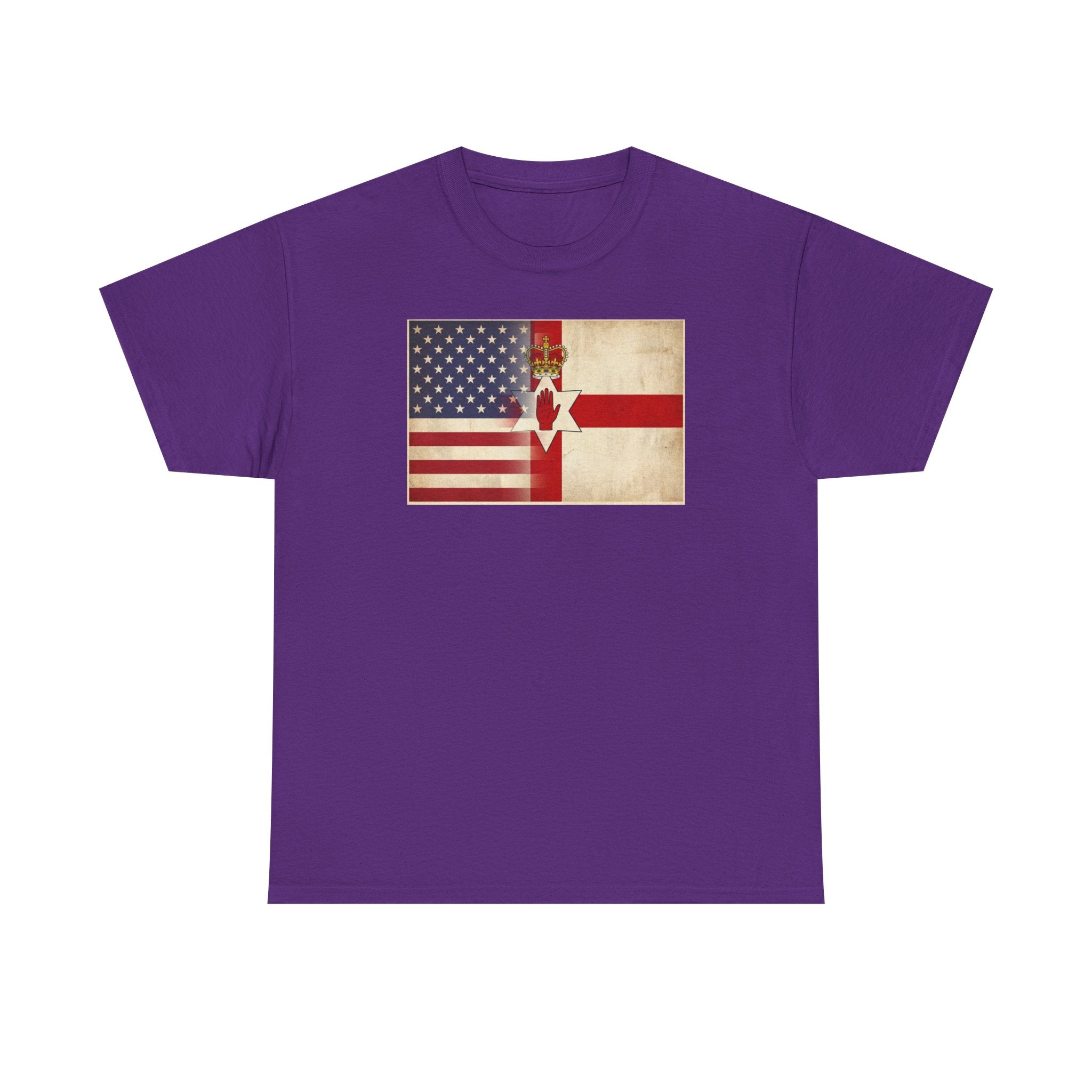 USA / Northern Ireland Flag T-Shirt – Vintage USA & Ulster Cross Tee