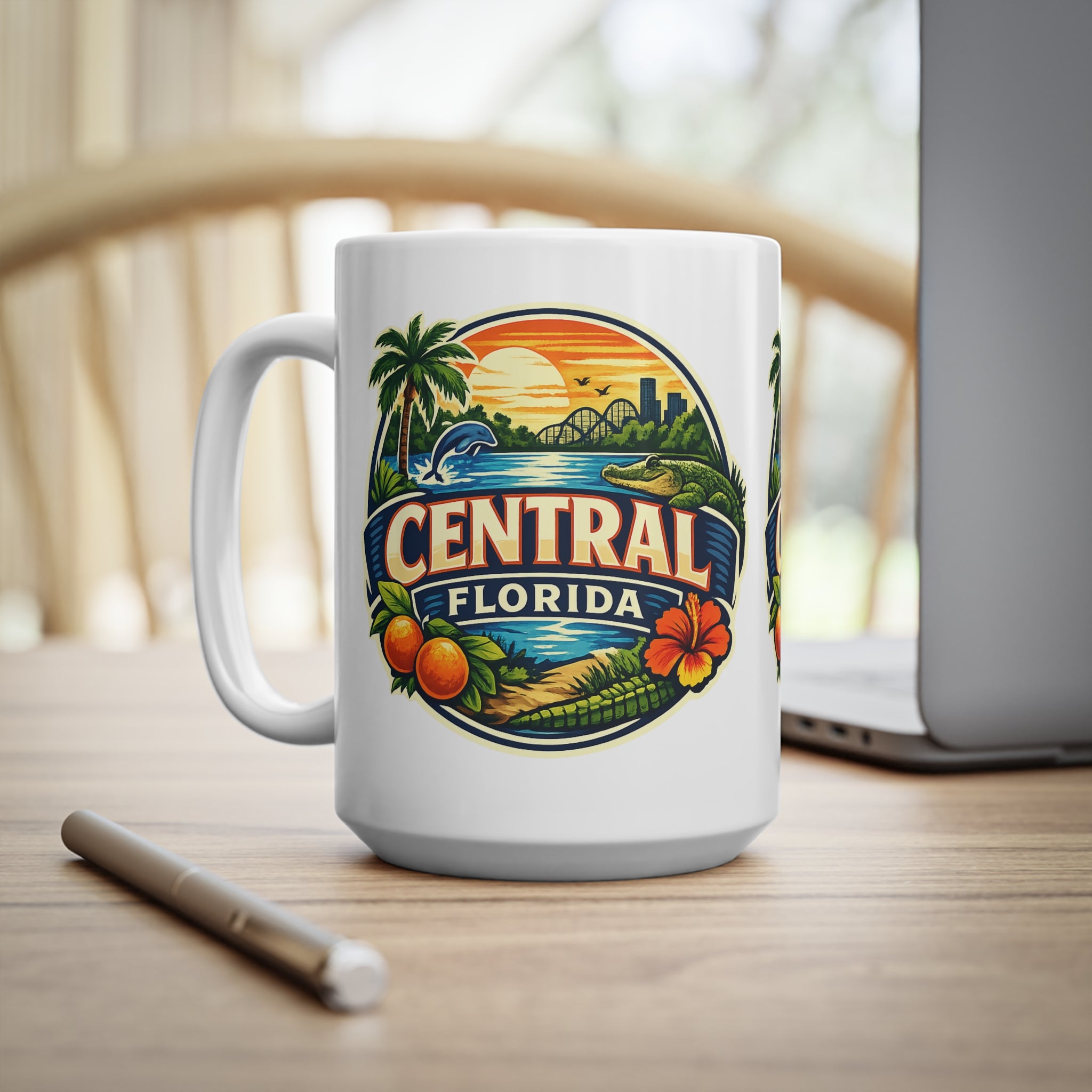 Central Florida Ceramic Coffee Cups, 11oz, 15oz