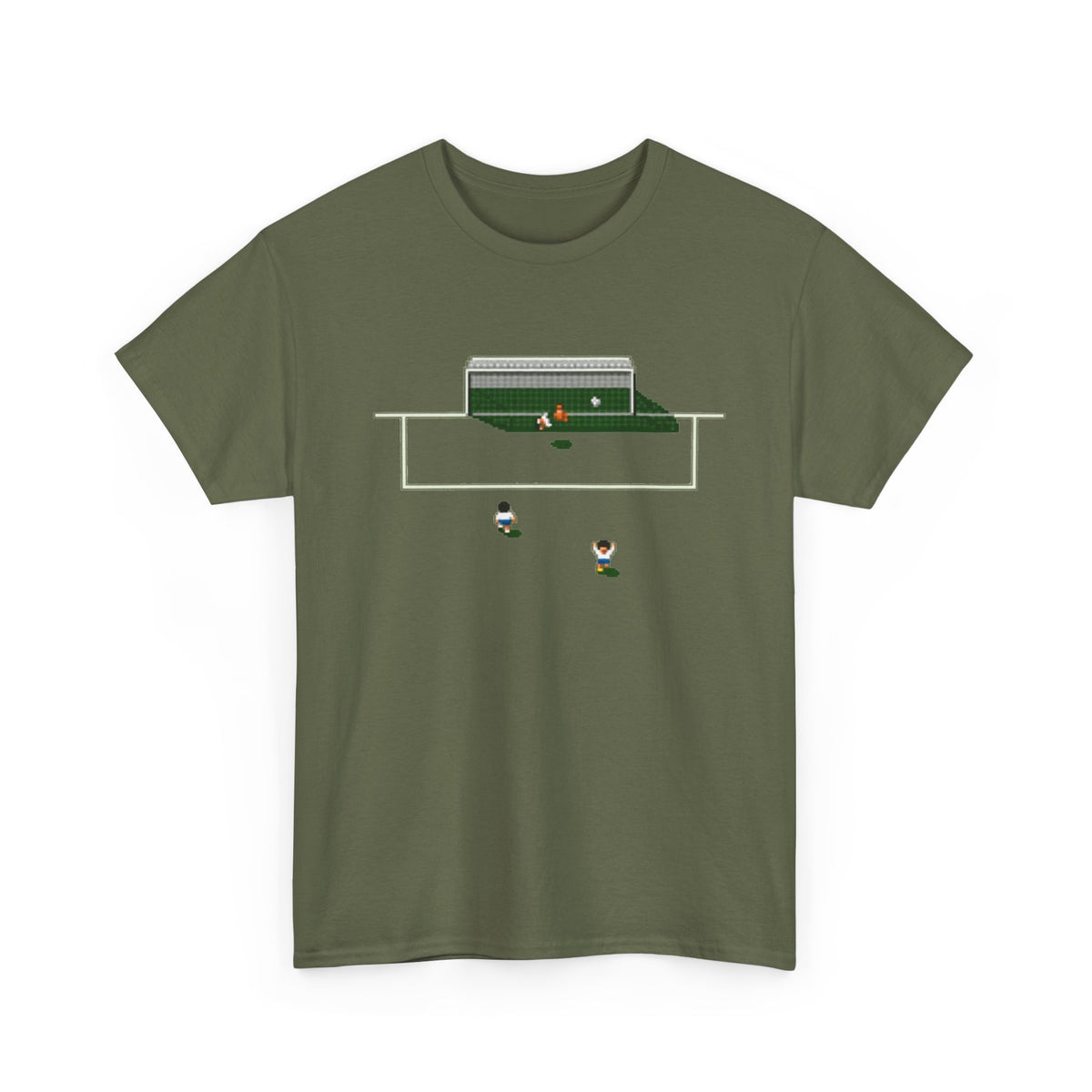 Sensible Soccer Inspired Cotton T‑Shirt — Retro Mini Game Design
