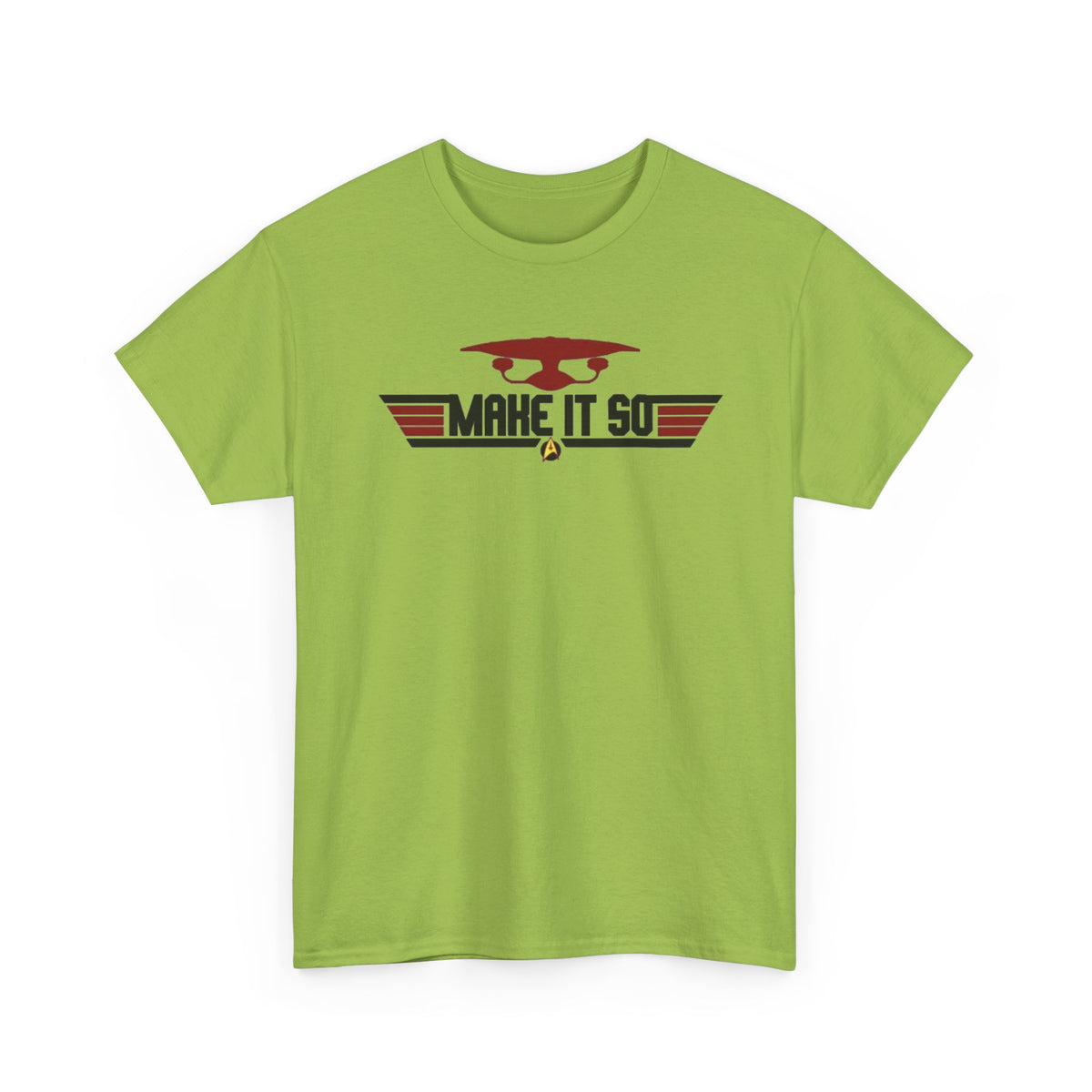 "Make It So" Sci‑Fi Graphic Tee — Retro Starship Emblem T-Shirt