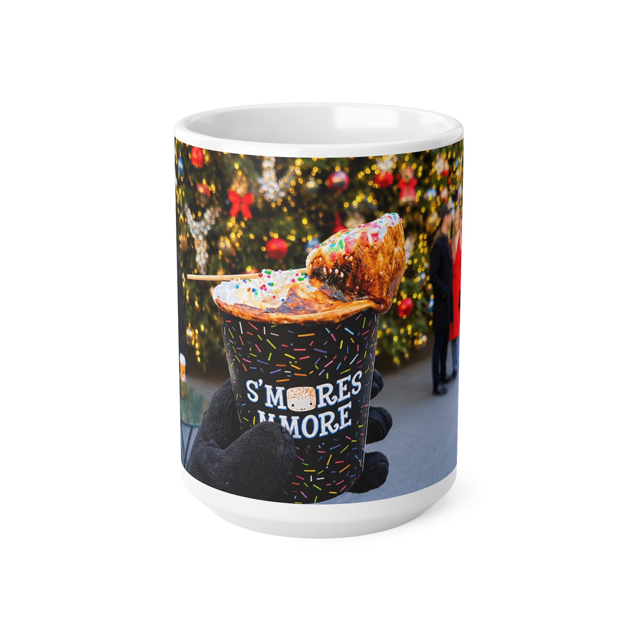 S'mores Hot Cocoa Mug — Holiday Christmas Market Ceramic Coffee Cup (11oz & 15oz)