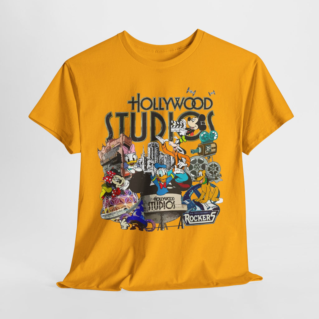 Hollywood Studios Collage T-Shirt — Vintage Theme Park Character Tee