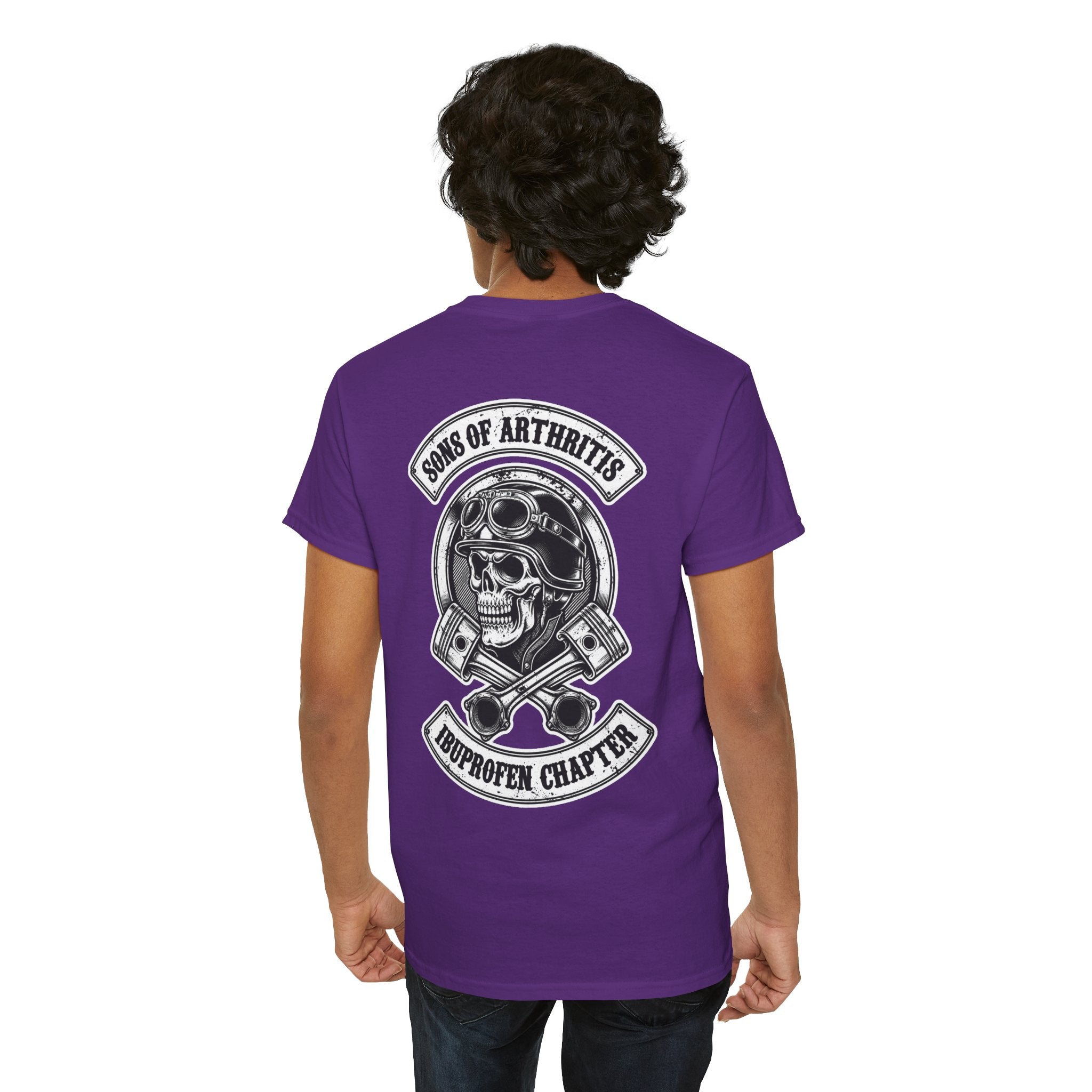 Sons of Arthritis Tee — Humorous Biker Skull "Ibuprofen Chapter" T-Shirt