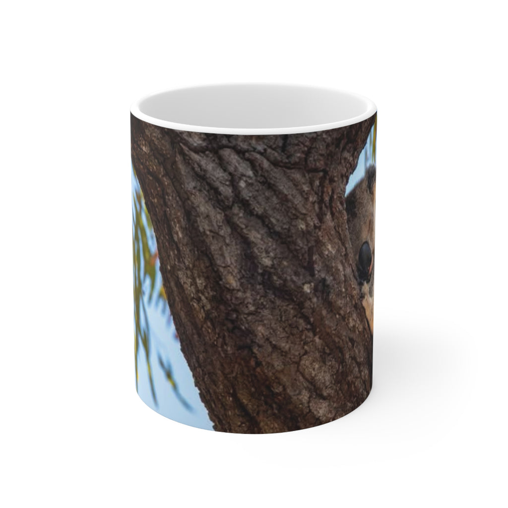Koala in Tree Ceramic Coffee Mug — 11oz & 15oz Cute Wildlife Photo Mug