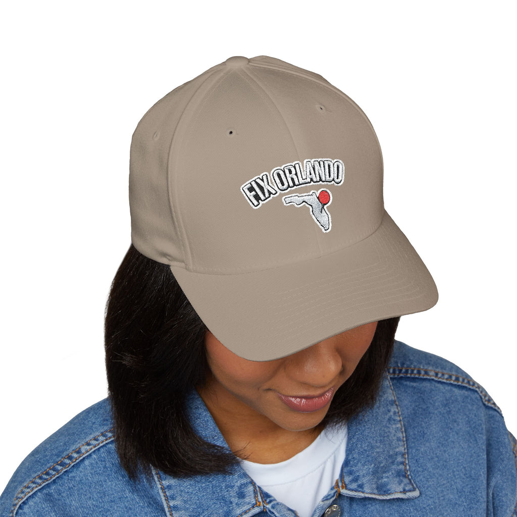 Fix Orlando Embroidered Cap — Vintage Palm & Golf Ball Hat
