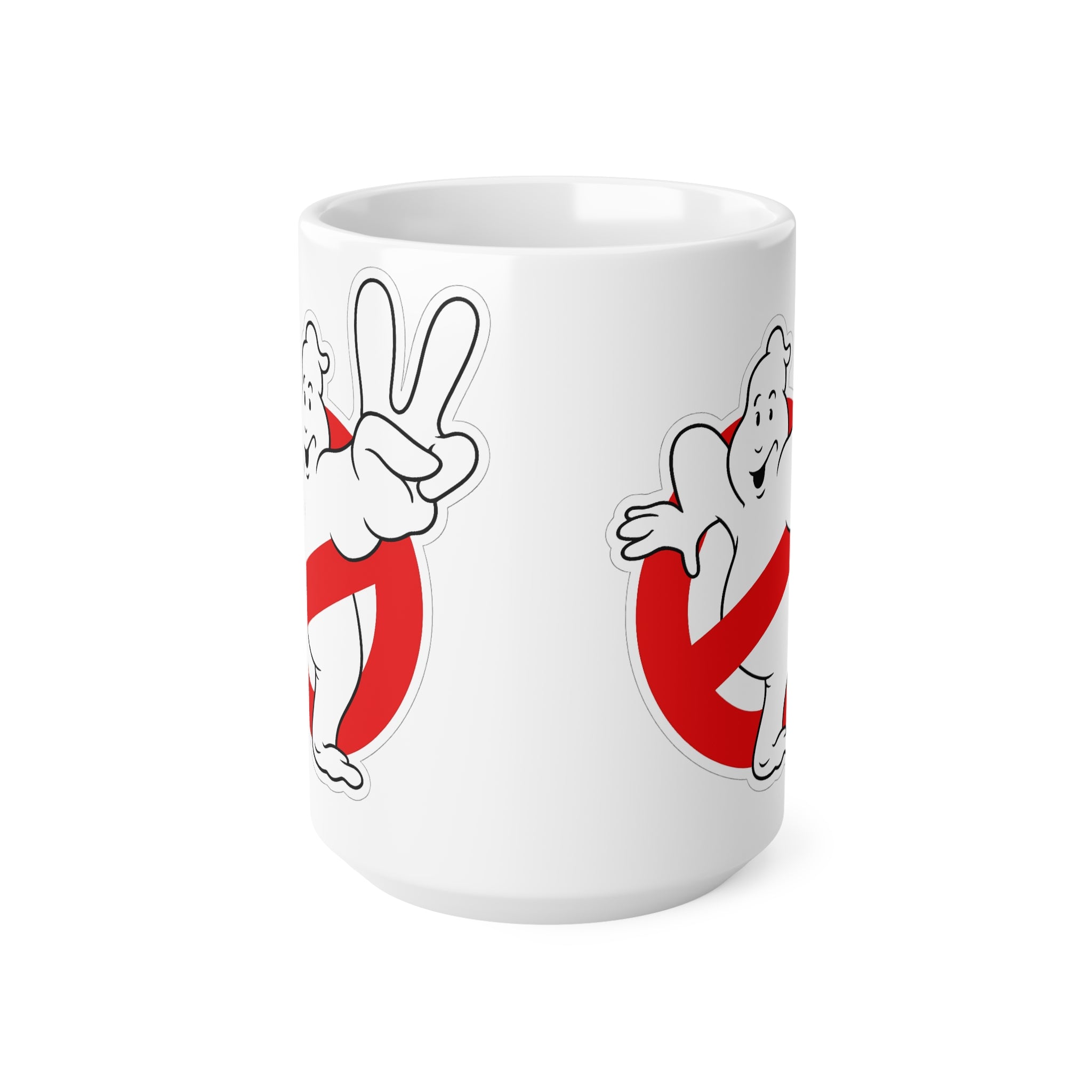 Ghostbusters 2 Logo Mug — Retro Ghost Logo Ceramic Coffee Cup (11oz & 15oz)