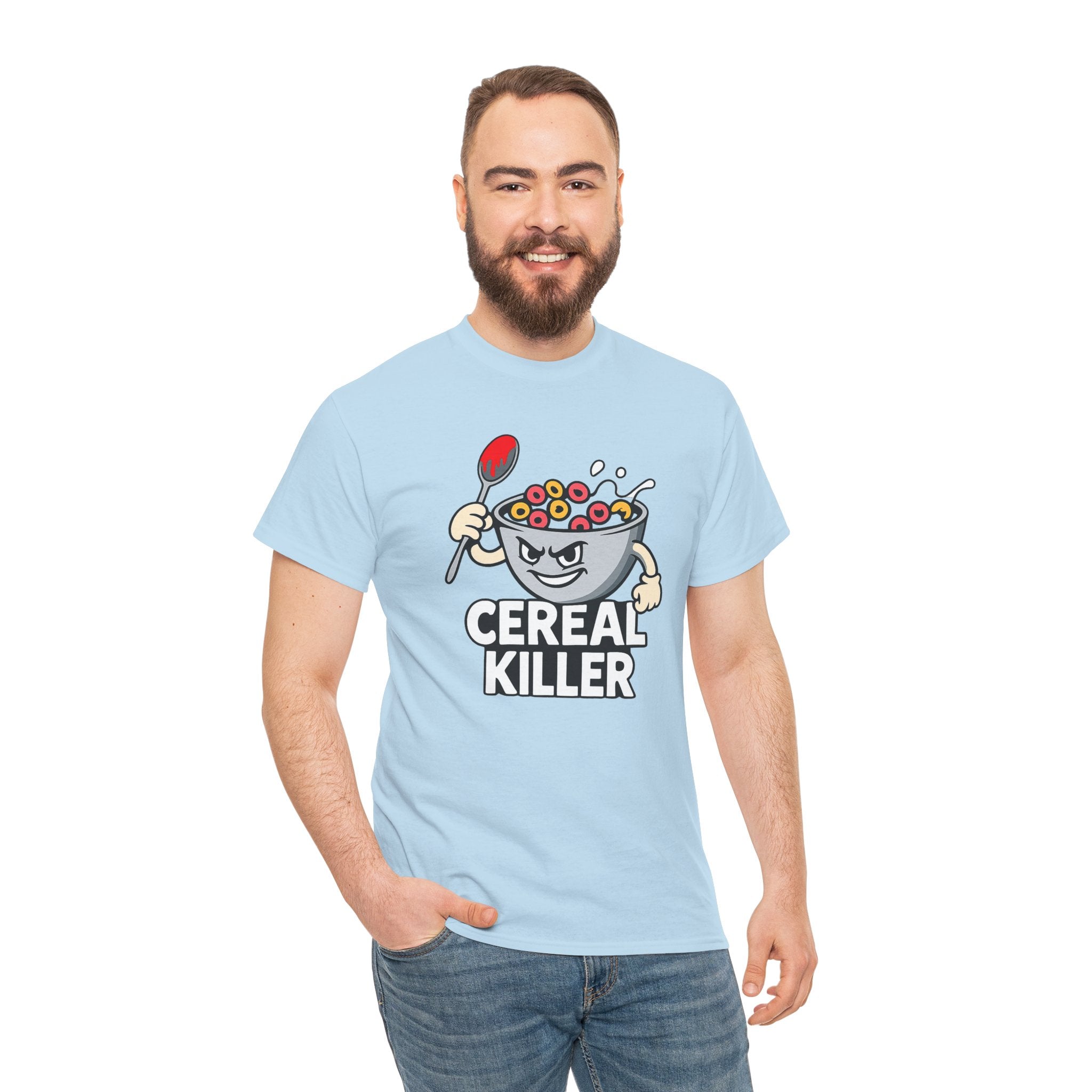 Cereal Killer Graphic Tee — Funny Breakfast Cartoon T‑Shirt
