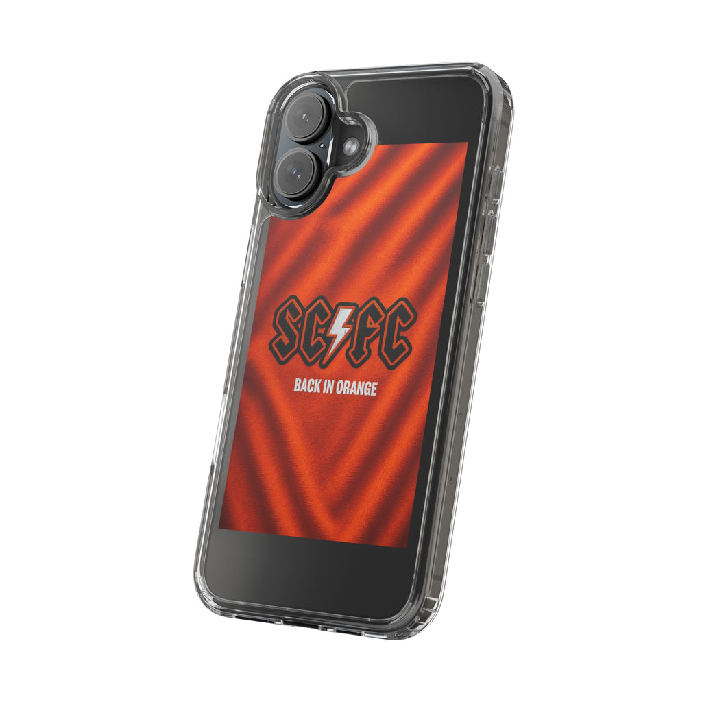 Salford CIty Inspired Phone Case — 'SCFC Back in Orange' Clear Protective Cover