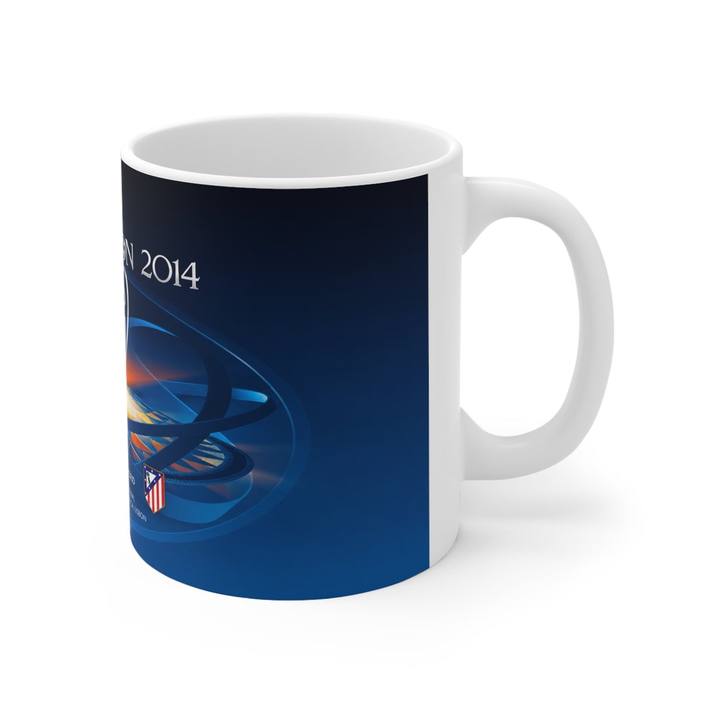 2014 Champions League Final Programme Cover Inspired Mug — Real Madrid vs Atlético Commemorative Coffee Cup