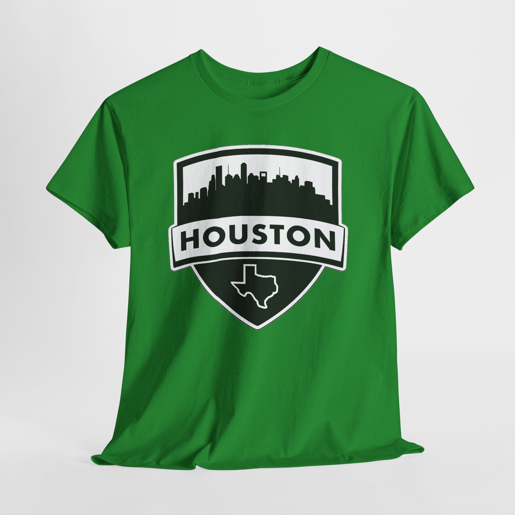 Houston Skyline Shield T-Shirt — Texas Outline City Pride Tee