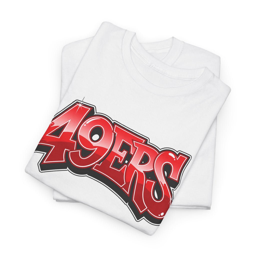 T-Shirt — '49ERS' Red Graffiti Sports Logo Tee
