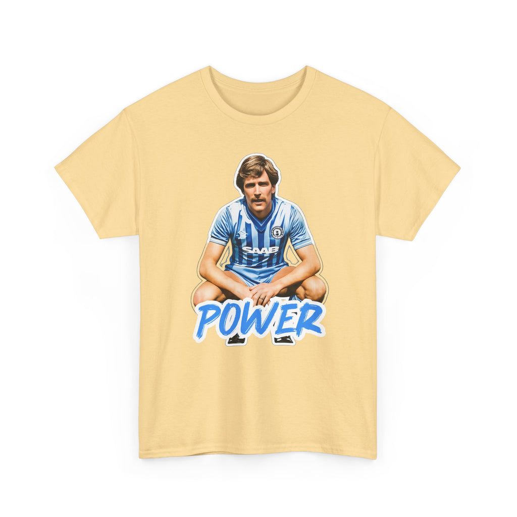 Paul Power Manchester City Legend Player Graphic Tee — Retro Football Jersey Design