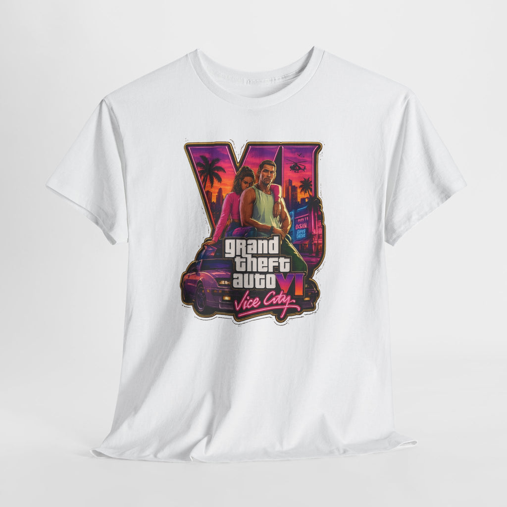 Grand Theft Auto Vice City Retro Logo Tee / Cotton T-Shirt