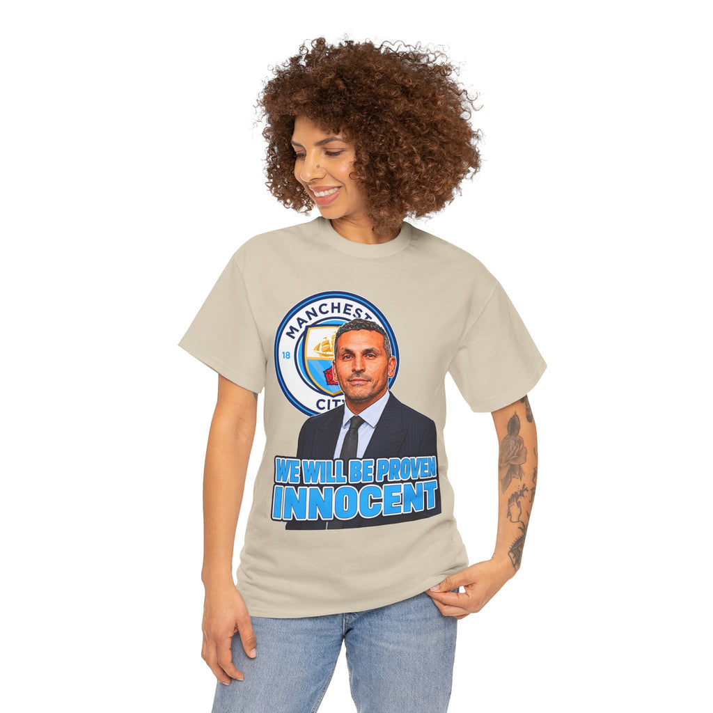 Manchester City “We Will Be Proven Innocent” Fan Cotton T-Shirt