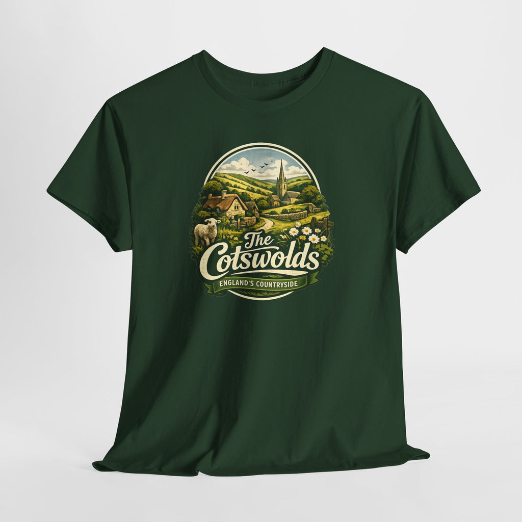 Cotswolds Vintage Landscape T‑Shirt — The Cotswolds Countryside Tee