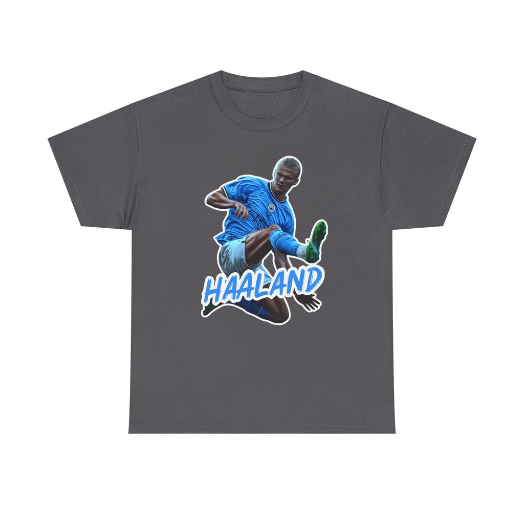 Erling Haaland Manchester City Soccer T‑Shirt – Dynamic Action Graphic Tee