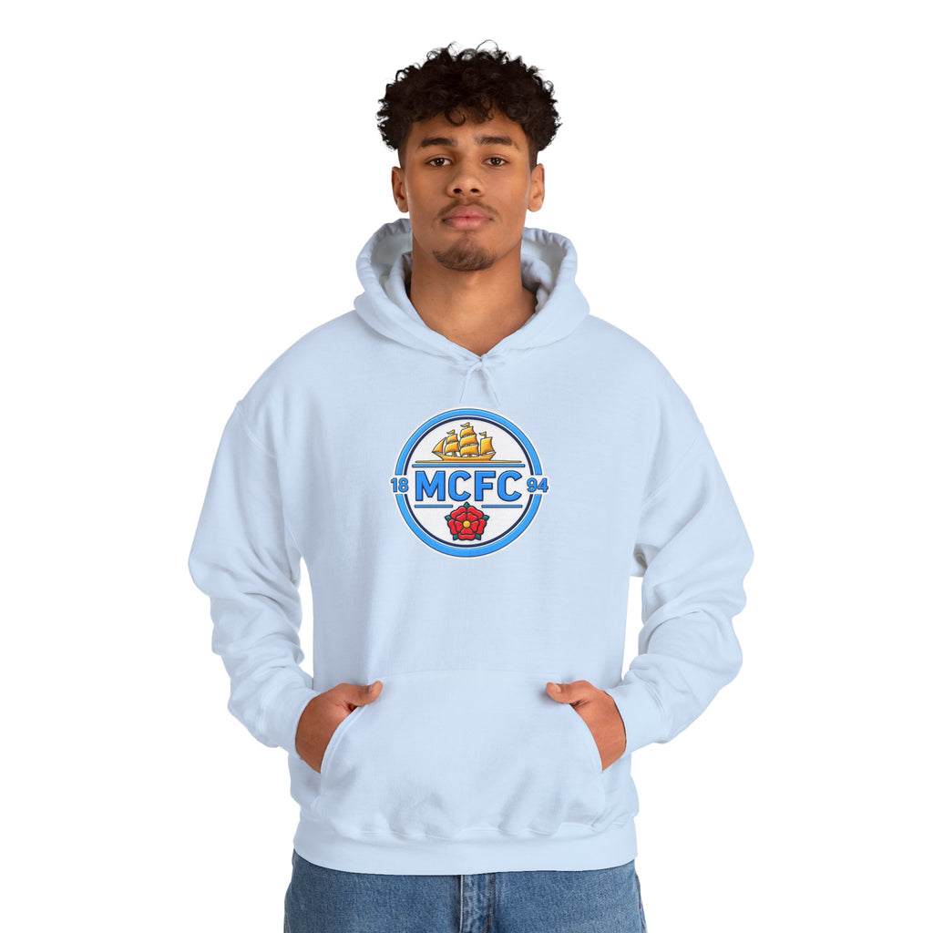 MCFC Logo Hoodie – Vintage Football Club Crest Pullover